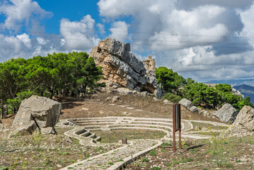 Caltavuturo, a historic Sicilian mountain town in the Madonie Mountains, featuring its medieval...