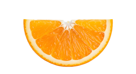 Fresh Orange Slice, Food Photography, Studio, Transparent PNG, Minimalist Background, Close-Up, Healthy Concept