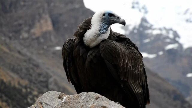 Majestic Andean Condor - A Glimpse into the High Andes Wildlife.