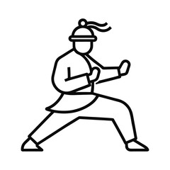 Person Practicing Yoga Minimalist Line Art