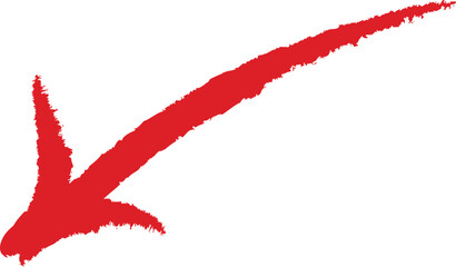 Vector art of red arrow pointing down, direction and navigation