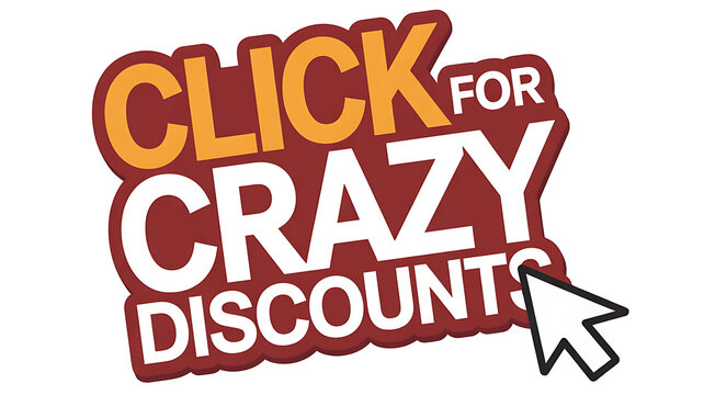 Bold text promotes special offers, with a cursor suggesting online interaction and savings.