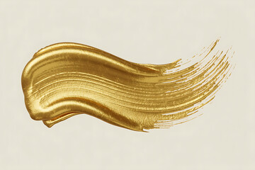Bold, sweeping brushstroke of shimmering gold paint, creating a luxurious and dynamic texture.