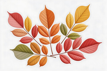 Vibrant autumn leaves in warm hues of red, orange, and yellow showcase seasonal beauty.