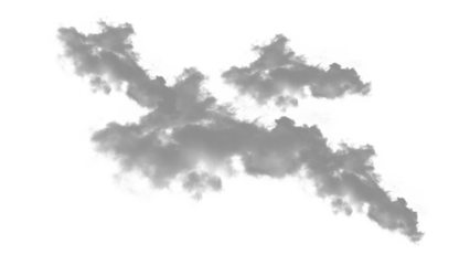 Abstract Gray Grunge Ink Stain Design Element for Backgrounds and Overlays, Distressed Texture Isolated on White