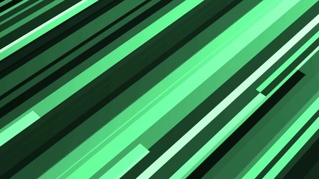 Colorful strips line moving animation. Abstract diagonal Green stripes background, modern gradient line pattern moving animation.