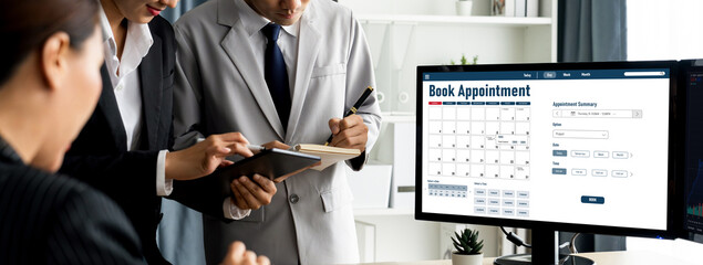 Online applointment booking calendar for brisk regristration on the internet website