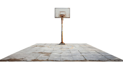 Street basketball textured on white background