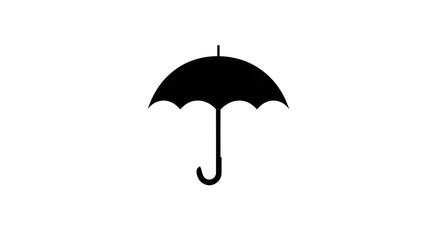 black umbrella logo isolated on white background