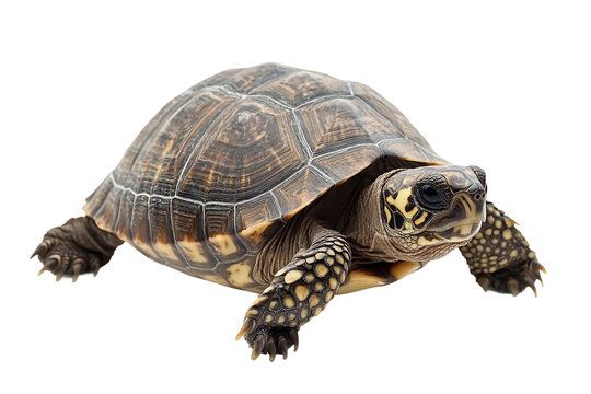 Sea turtle closeup artwork isolated on transparent background