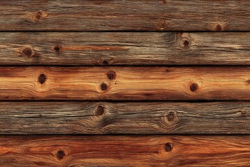 Fototapeta premium Weathered wooden planks display a rustic charm and natural textures in a warm, inviting setting