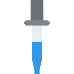 A Dropper Filled With Blue Liquid Against A White Background Representing Science And Measurement
