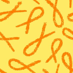 Breast cancer month seamless pink ribbon day mammogram pattern for medical accessories and medicine textiles