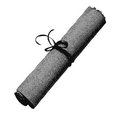 School graduation diploma halftone grunge vector design element