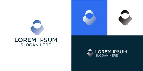 Modern abstract business logo template design with soft gradient color scheme that inspires innovation and creativity in your brand identity and marketing materials