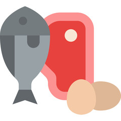 A Raw Fish Steak And Two Eggs On A Transparent Background Representing Protein Rich Food Ingredients For Healthy Diet