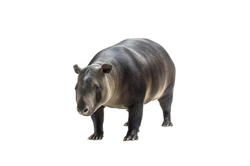 Tapir natural habitat isolated on transparent background