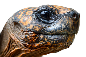 Tortoise closeup artwork isolated on transparent background
