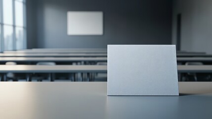 An indoor classroom ready for exams, with the focus on learning and the school environment