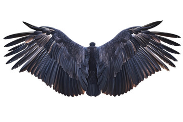 Turkey vulture large wingspan isolated on transparent background