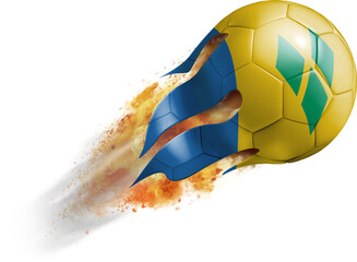 Flying Soccer Ball With Saint