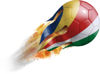 Flying Soccer Ball with Seychelles Flag