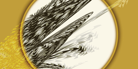 A collection of elegant triangular waves. A captivating triangular abstract art form.