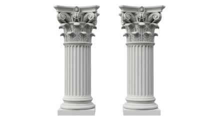 Elegant corinthian columns framing a grand entrance, perfect architectural detail