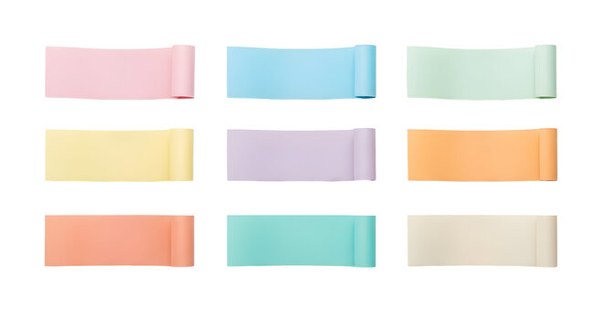 Pastel memo rolls offer vibrant color palette for creative project inspiration