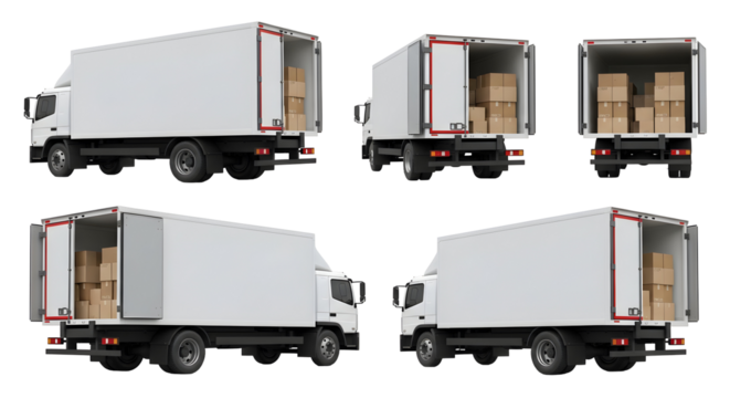 Reliable delivery trucks ready to transport your goods efficiently and safely