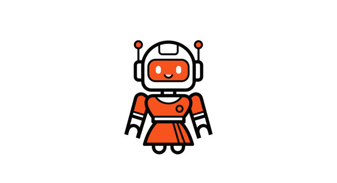 Orange & White Robot