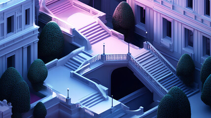 Beautiful city street animation