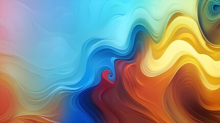 Obraz premium horizontal colorful abstract wave background with peru, firebrick and light sea green colors. can be used as texture, background or wallpaper