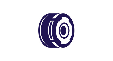 Dark blue tech part illustration