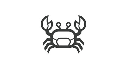 Stylized outline of a crab