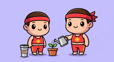 Firefighter Planting