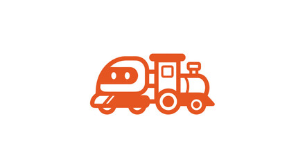 Orange train icon