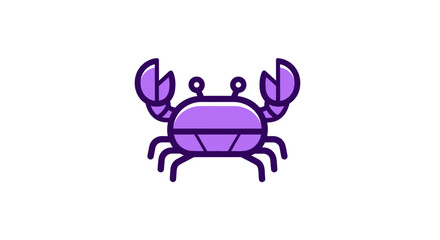 Purple crab with big claws