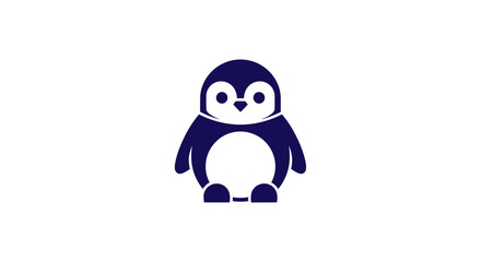 Navy penguin icon, standing