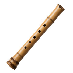 Fototapeta premium Japanese Bamboo Flute (Shakuhachi) Isolated on White Background