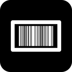 Black Square Barcode Vector Icon, simple line vector for UI UX design. Symbol for website and mobile app interface and navigation button