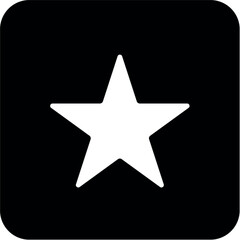 Obraz premium Favorite 2 Black Square Vector Icon, simple line vector for UI UX design. Symbol for website and mobile app interface and navigation button