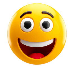 Fototapeta premium happy smiley face isolated object