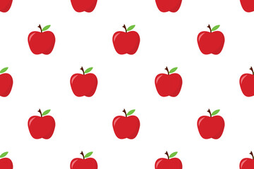 Cute apple fruits pattern background vector design