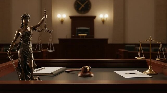 lady justice statue gavel scales courtroom law concept