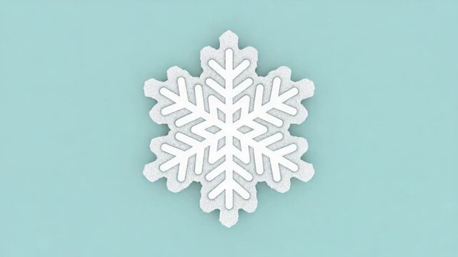 Beautiful Snowflake Design on a Light Blue Background.