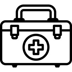 Fototapeta premium First Aid Kit Icon Medical Symbol Health Care Emergency Assistance Service Graphic Design Element Transparent Background