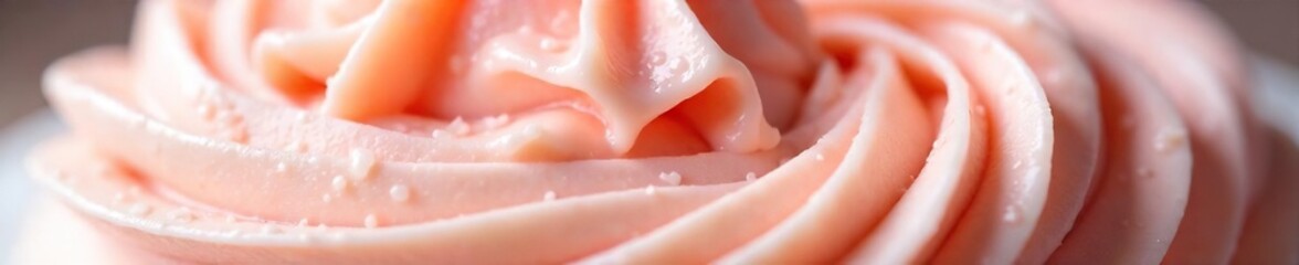 Luscious Creamy Icing Ready for Cake Decoration Close-up Shot of Glistening, Textured Sweetness
