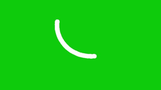 Animation line arrow with green background