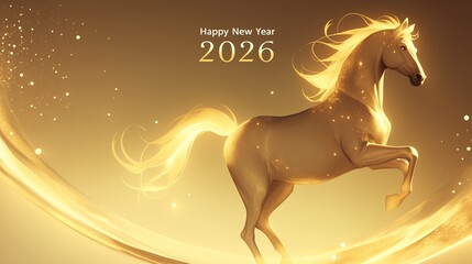 年賀状のイラスト素材_午年(2026)